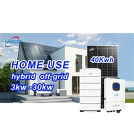 ระบบพลังงานแสงอาทิตย์ 10kw ไฮบริดพร้อมระบบควบคุมอัจฉริยะ